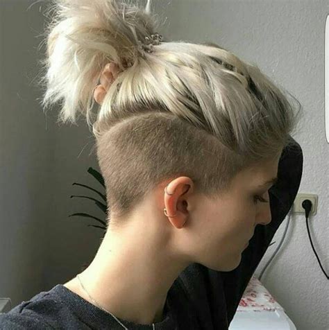 women's haircut shaved underneath